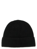 Stone Island Black Virgin Wool Beanie