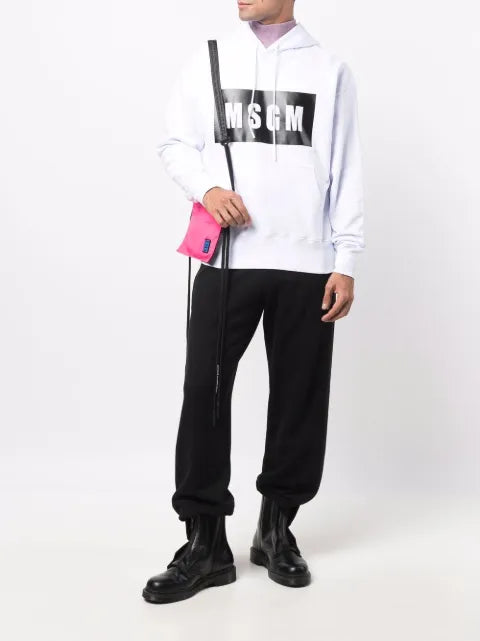 MSGM high-contrast logo hoodie