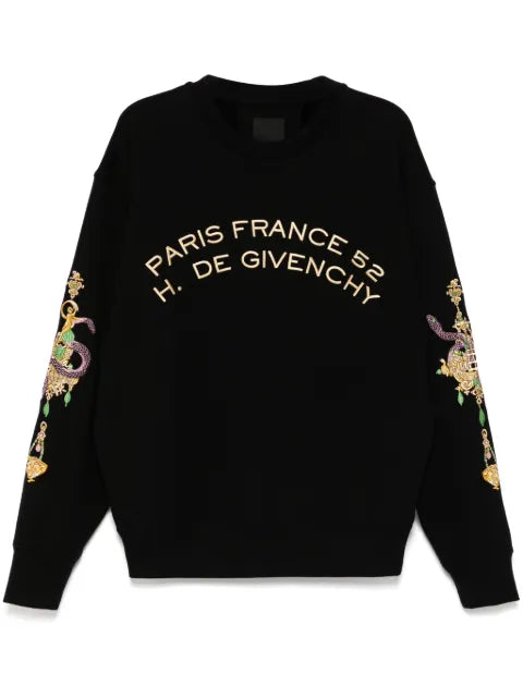 Givenchy sweatshirt in fleece with chandelier and snake
