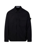 Stone Island 1200032 stretch cotton Tela 'Paracadute' comfort-fit overshirt with snap fastening