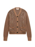 Marni stud-embellished striped cardigan