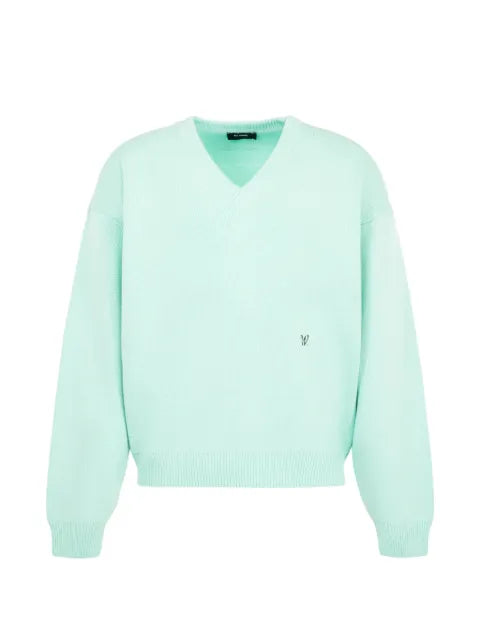 Willy Chavarria V-neck logo-embroidered sweater