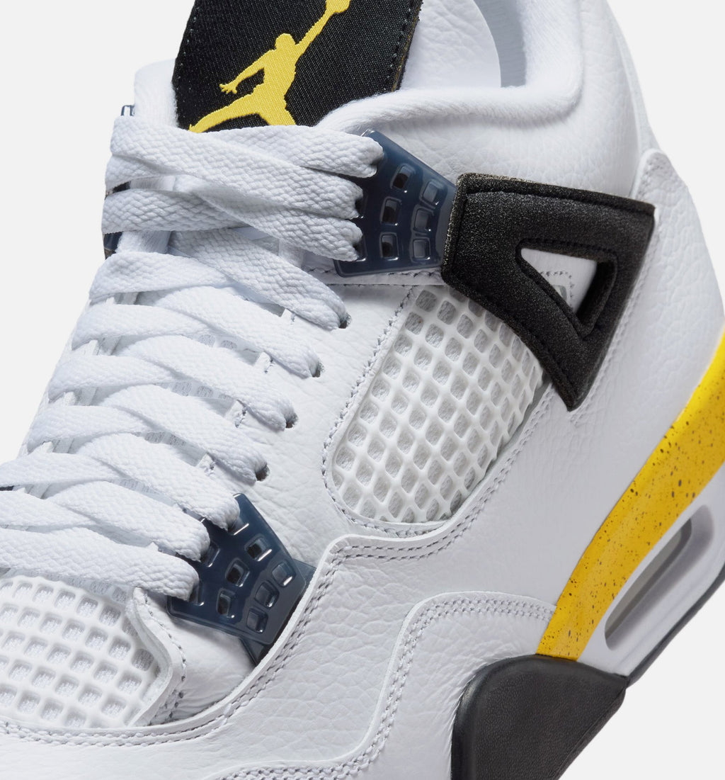Air Jordan 4 Retro Rare Air Tour Yellow – Men's Lifestyle Shoe | White/Dark Blue Grey/Black/Tour Yellow