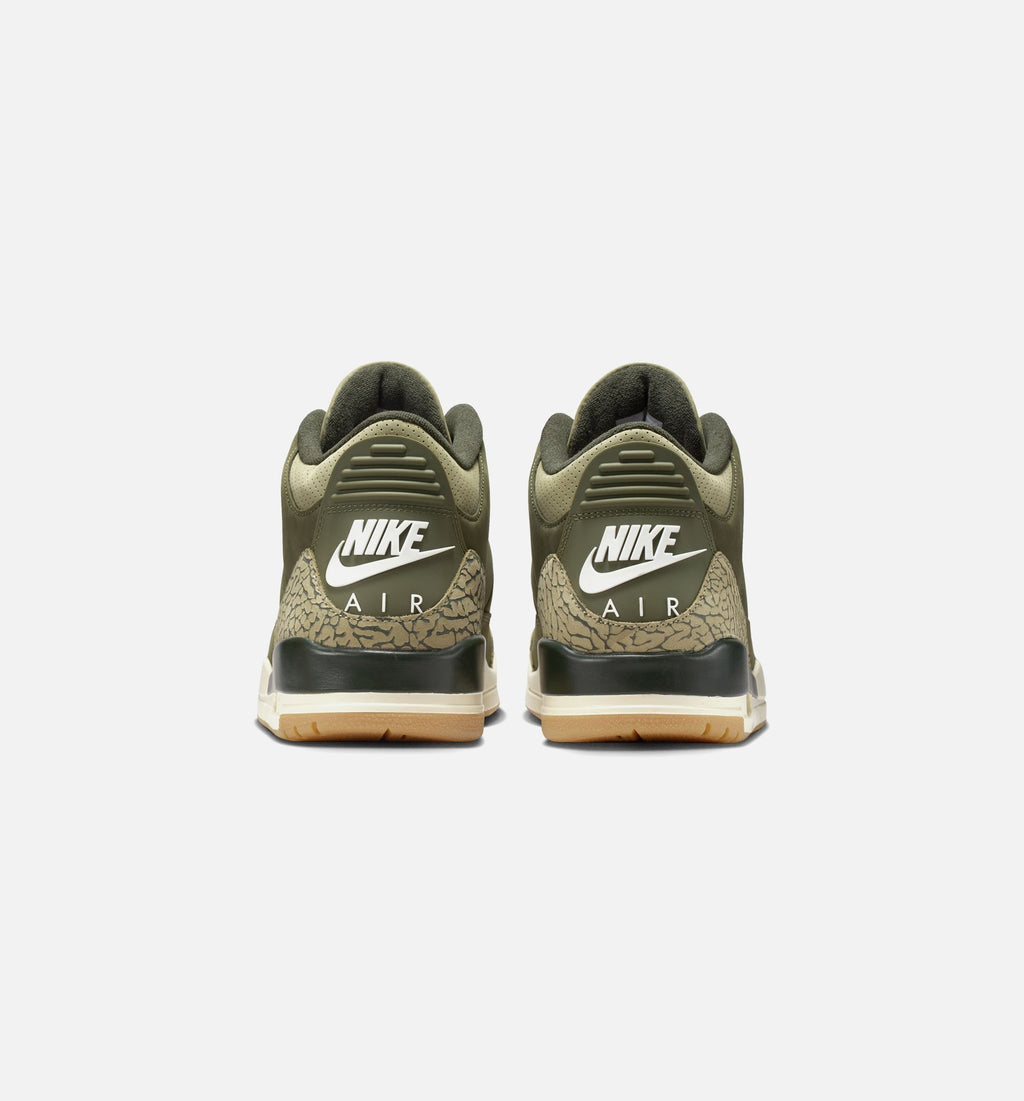 Air Jordan 3 Retro Medium Olive Men's Shoes - Medium Olive Sequoia Neutral Olive Sail Total Crimson