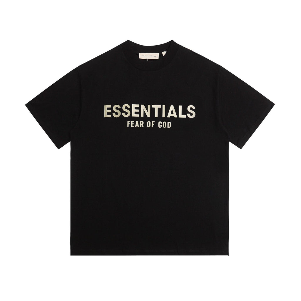 Fear of God Essentials Silver Foil Letter Crew Neck Unisex T Shirt