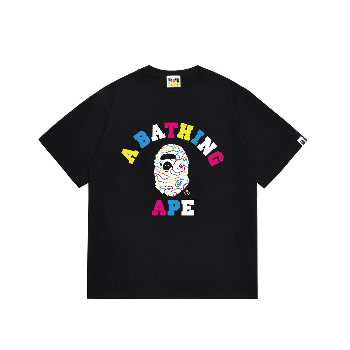 BAPE Multicolor Front Graphic Short-Sleeve T-Shirt