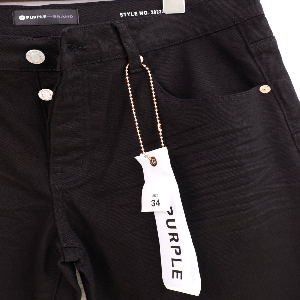 Purple Brand Washed Black Distressed Jeans