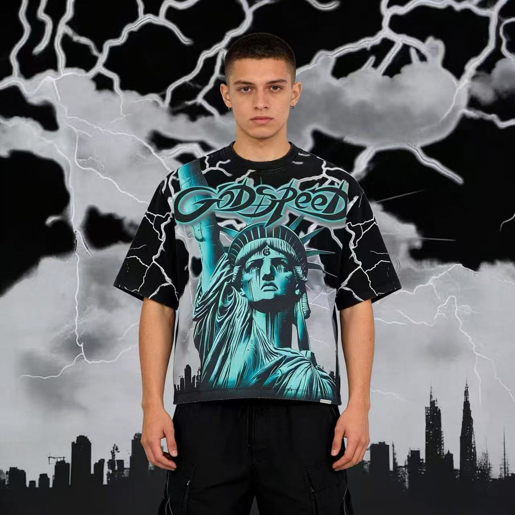 Godspeed Statue of Liberty Graphic T-Shirt