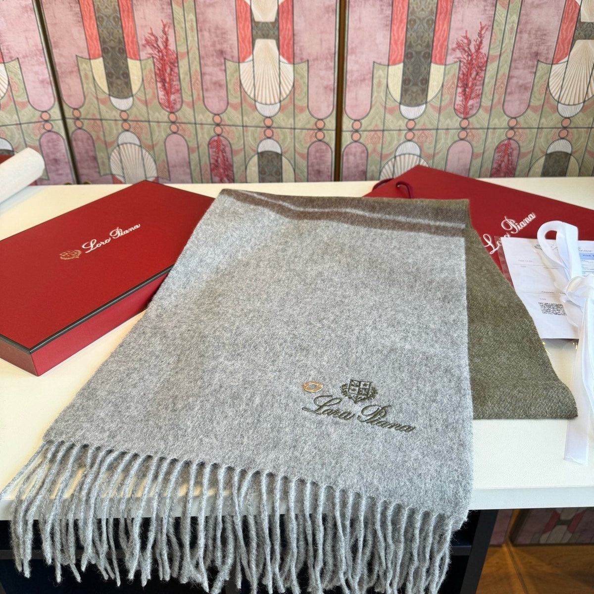 Loro Piana Reversible Fringed Scarf