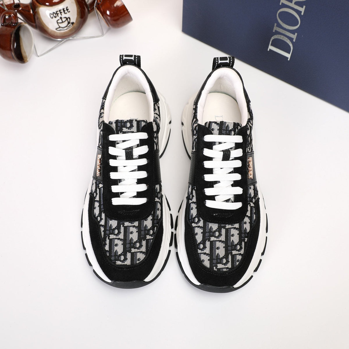 Dior Patterned Low-Top Sneakers
