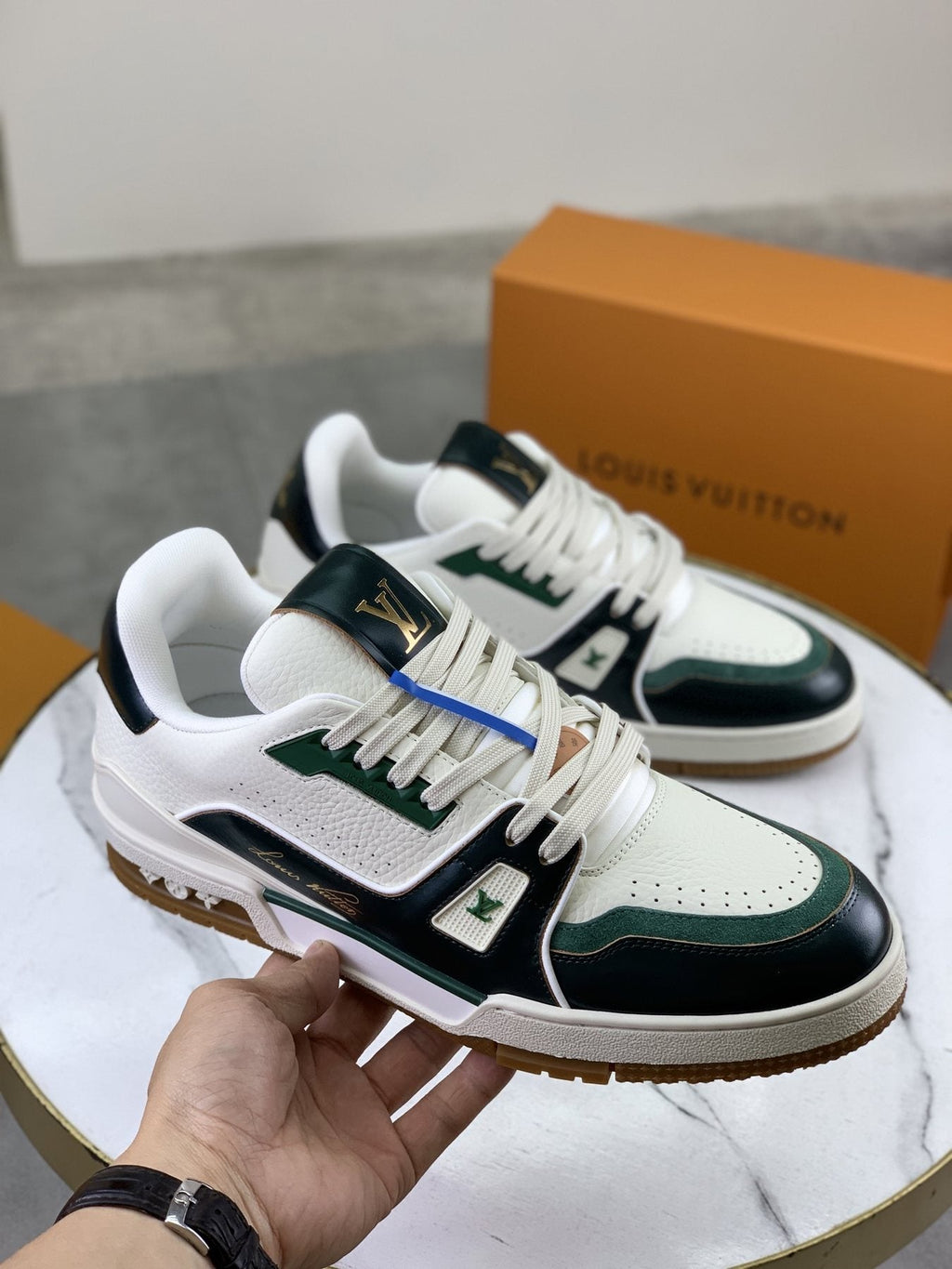 Louis Vuitton Panel-Trim Low-Top Sneakers