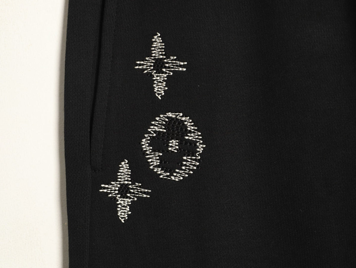 Louis Vuitton Sketch-Style Monogram Drawstring Trousers - Black