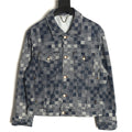 Louis Vuitton Mosaic-Style Denim Jacket - Gray and Black